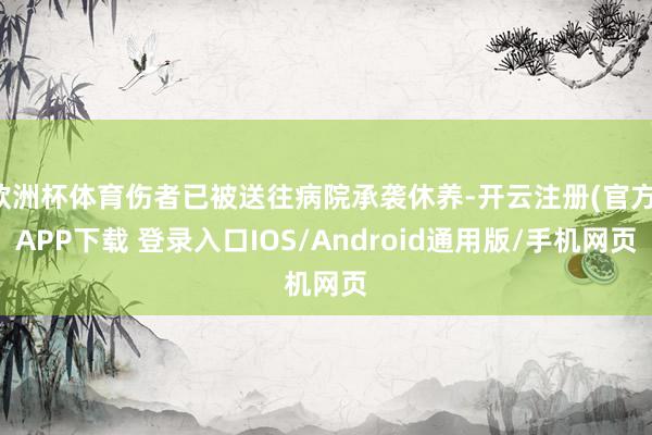 欧洲杯体育伤者已被送往病院承袭休养-开云注册(官方)APP下载 登录入口IOS/Android通用版/手机网页