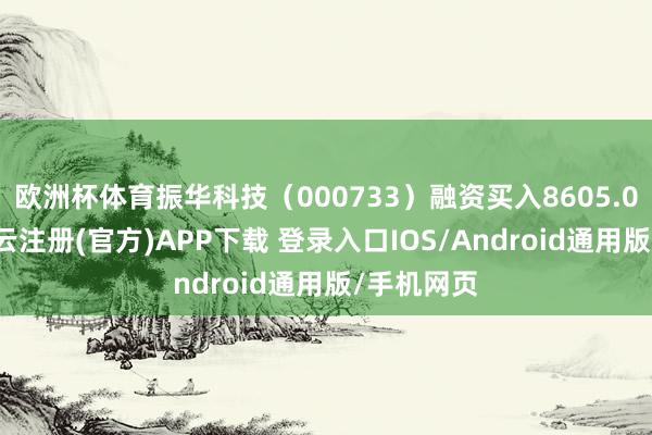 欧洲杯体育振华科技（000733）融资买入8605.07万元-开云注册(官方)APP下载 登录入口IOS/Android通用版/手机网页