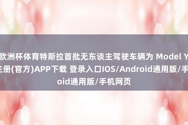 欧洲杯体育特斯拉首批无东谈主驾驶车辆为 Model Y-开云注册(官方)APP下载 登录入口IOS/Android通用版/手机网页