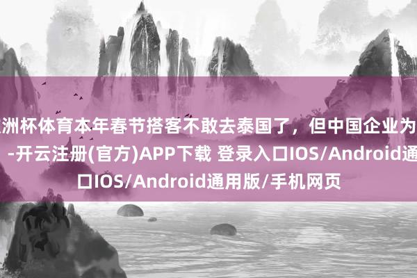 欧洲杯体育本年春节搭客不敢去泰国了，但中国企业为什么还要去投资？-开云注册(官方)APP下载 登录入口IOS/Android通用版/手机网页