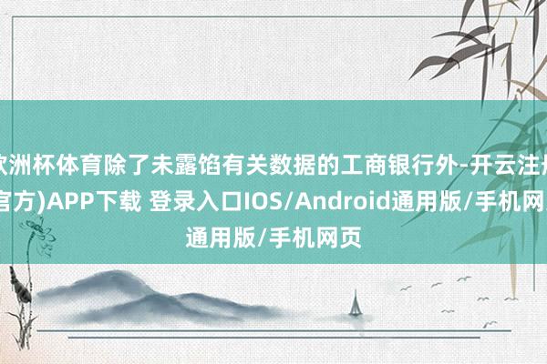 欧洲杯体育除了未露馅有关数据的工商银行外-开云注册(官方)APP下载 登录入口IOS/Android通用版/手机网页