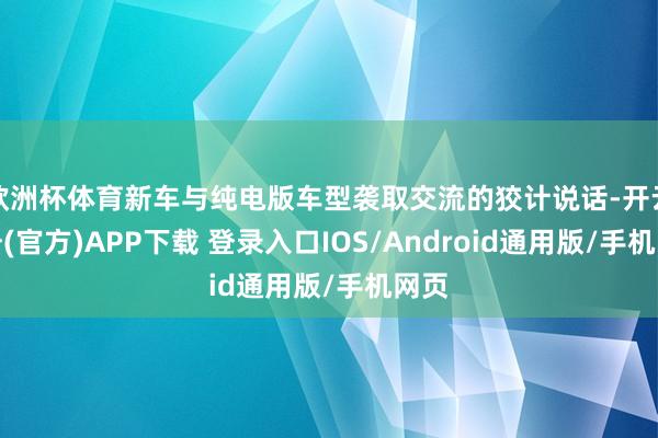 欧洲杯体育新车与纯电版车型袭取交流的狡计说话-开云注册(官方)APP下载 登录入口IOS/Android通用版/手机网页
