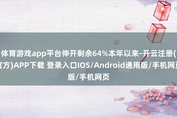 体育游戏app平台伸开剩余64%本年以来-开云注册(官方)APP下载 登录入口IOS/Android通用版/手机网页