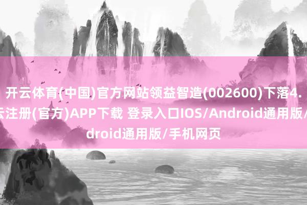 开云体育(中国)官方网站领益智造(002600)下落4.45%-开云注册(官方)APP下载 登录入口IOS/Android通用版/手机网页