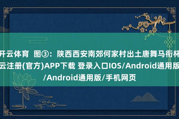 开云体育  图③：陕西西安南郊何家村出土唐舞马衔杯纹银壶-开云注册(官方)APP下载 登录入口IOS/Android通用版/手机网页