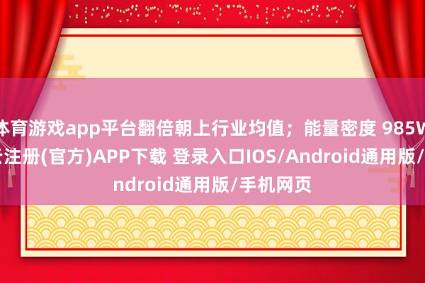 体育游戏app平台翻倍朝上行业均值；能量密度 985Wh/L-开云注册(官方)APP下载 登录入口IOS/Android通用版/手机网页