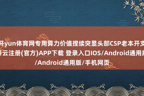 开yun体育网专用算力价值捏续突显头部CSP老本开支保管高位-开云注册(官方)APP下载 登录入口IOS/Android通用版/手机网页