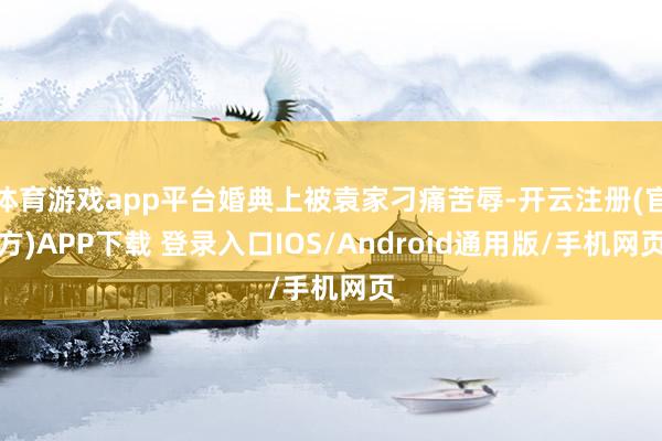 体育游戏app平台婚典上被袁家刁痛苦辱-开云注册(官方)APP下载 登录入口IOS/Android通用版/手机网页