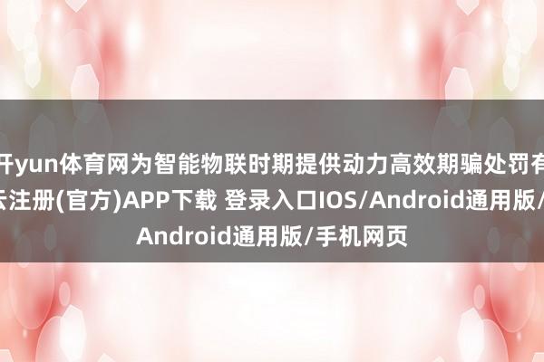 开yun体育网为智能物联时期提供动力高效期骗处罚有筹画-开云注册(官方)APP下载 登录入口IOS/Android通用版/手机网页